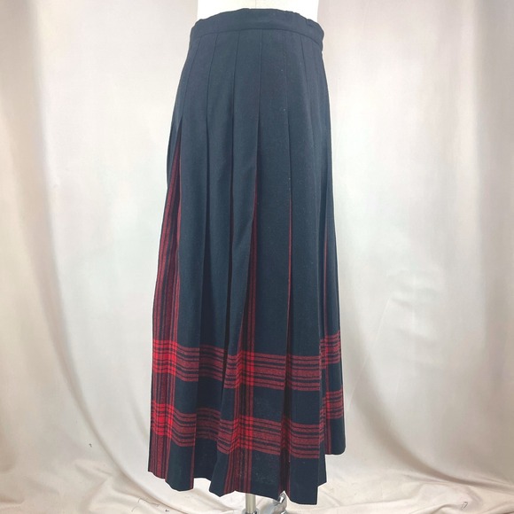 Vintage Womens 14 PENDLETON Wool Plaid Pleated Skirt Menzies Tartan Academia - Picture 3 of 9